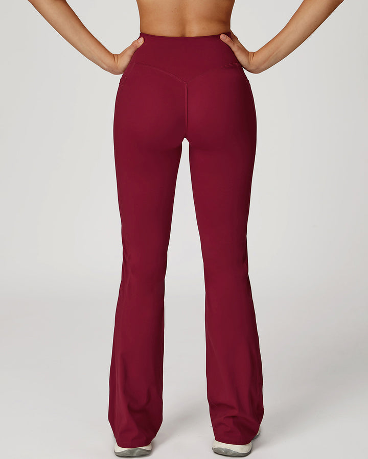 Mila Flare Leggings - Red