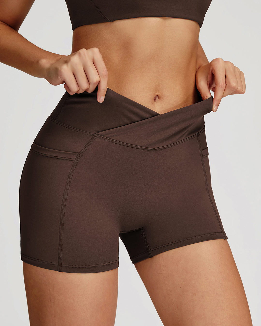 Mila Seamless Shorts - Brown