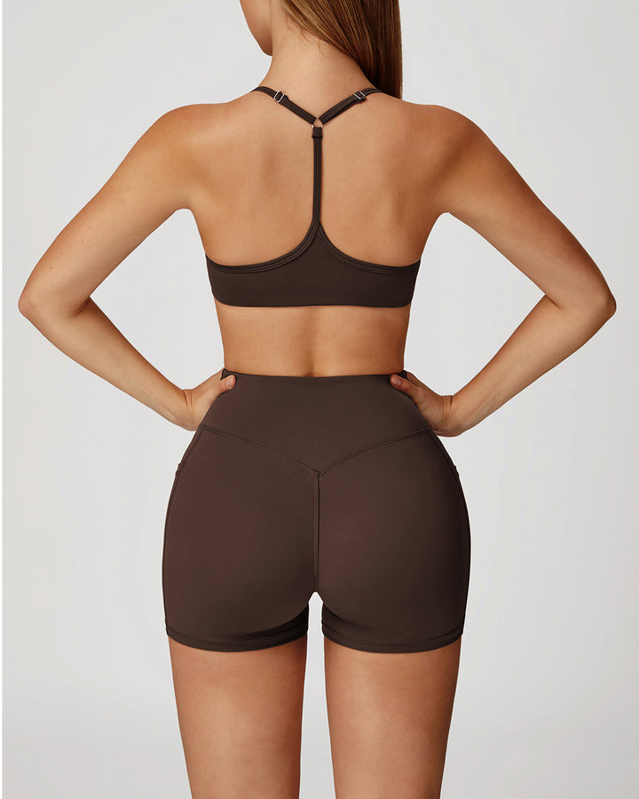 Mila Seamless Shorts - Brown
