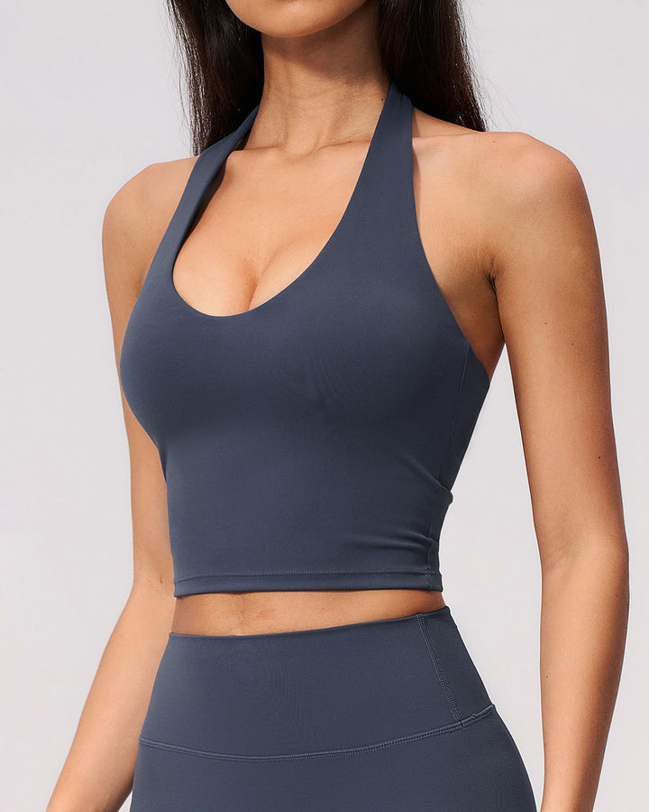 Mireya Crop Top - Slate Blue
