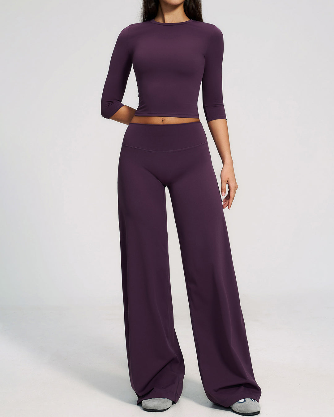 Mireya Flare Leggings - Aubergine