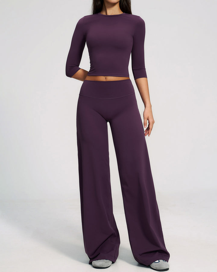 Mireya Flare Leggings - Aubergine
