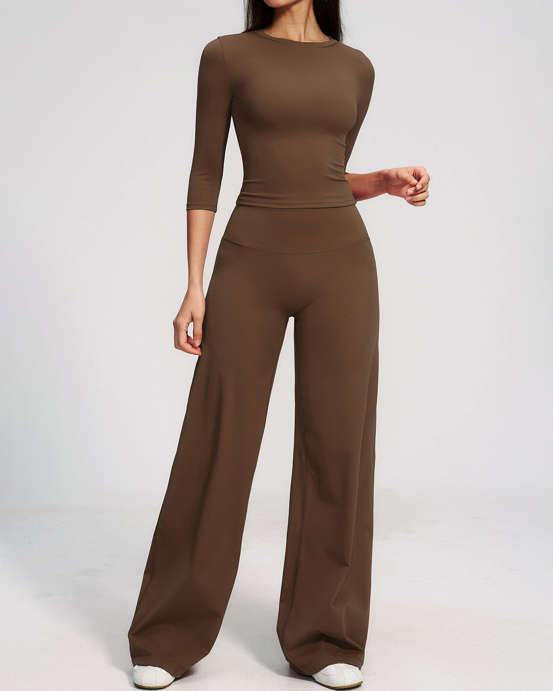 Mireya Flare Leggings - Brown