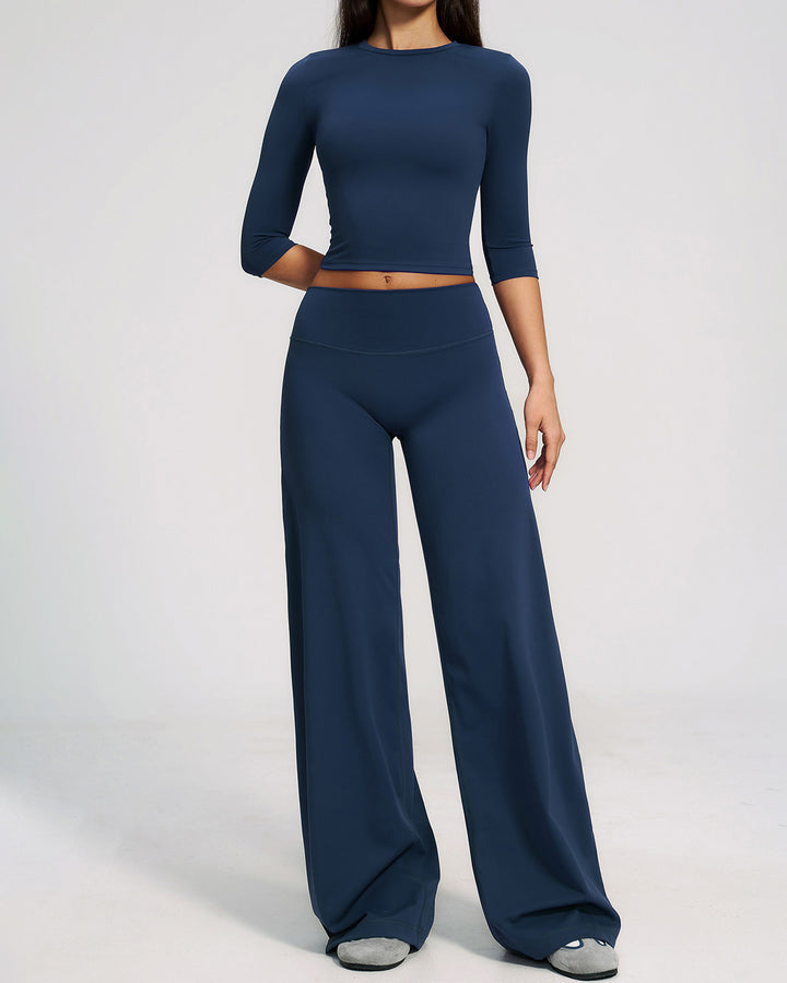 Mireya Flare Leggings - Navy