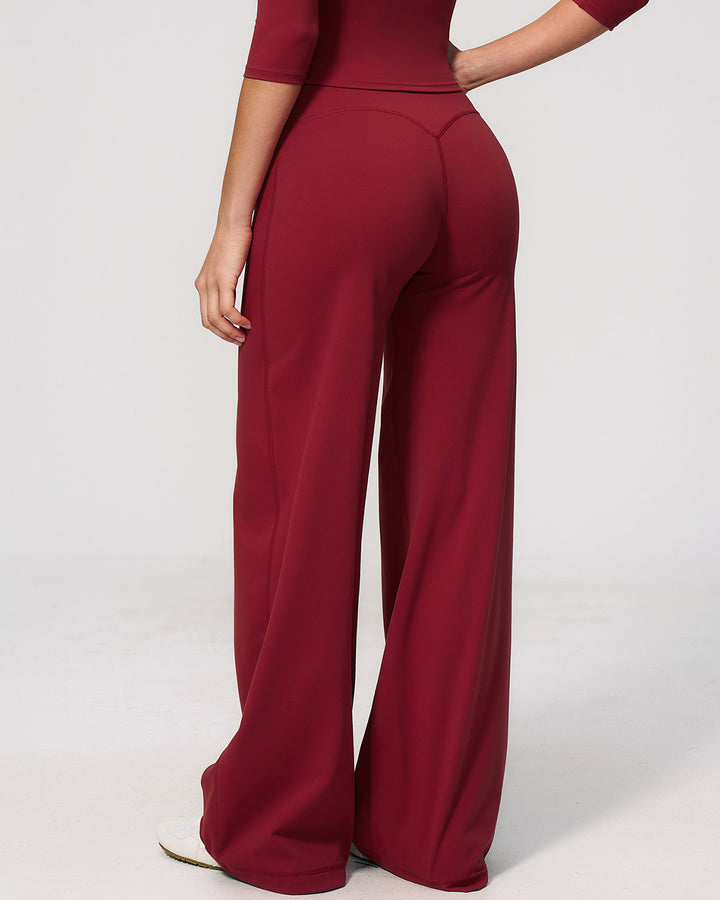 Mireya Flare Leggings - Red