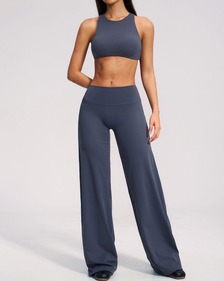 Mireya Flare Leggings - Slate Blue