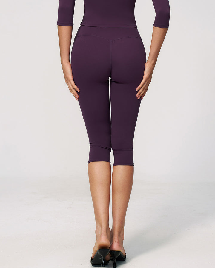 Mireya Seamless Capri - Aubergine