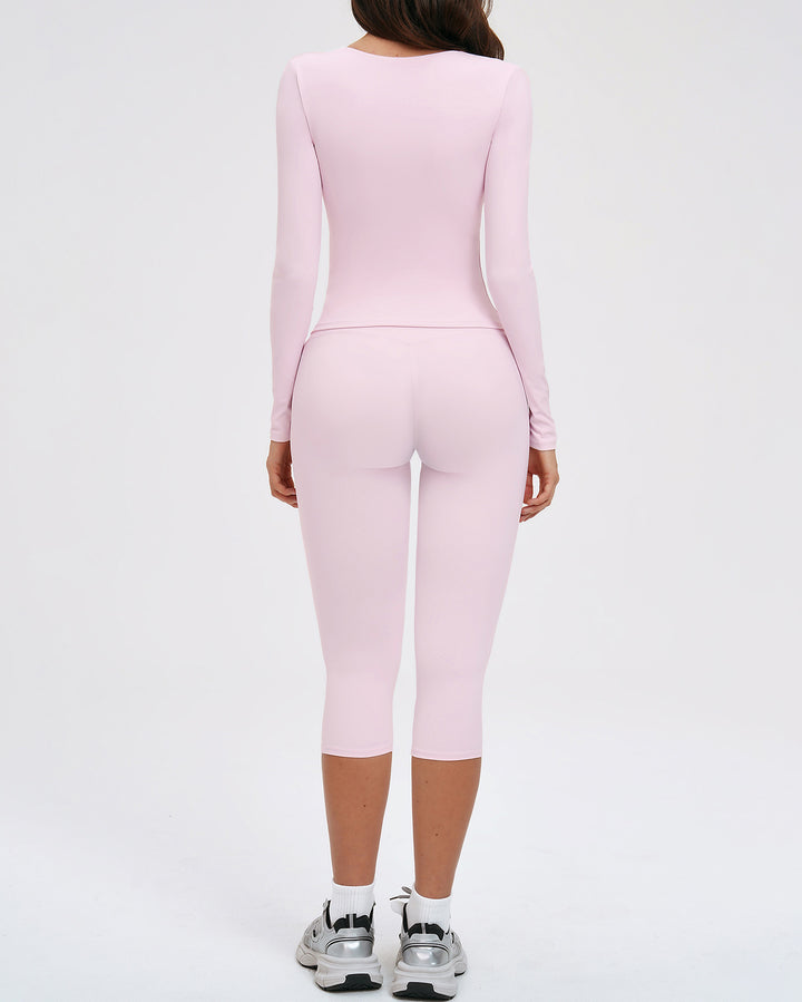 Mireya Seamless Capri - Pink