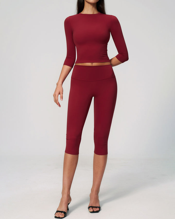 Mireya Seamless Capri - Red