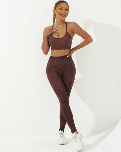 Nala Seamless Leggings - Brown