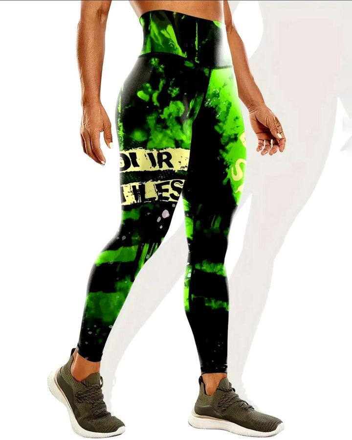 Neon Pulse Leggings - Lime