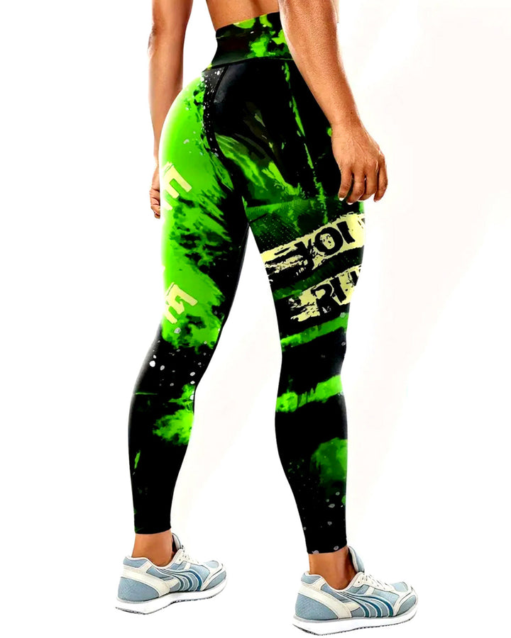 Neon Pulse Leggings - Lime