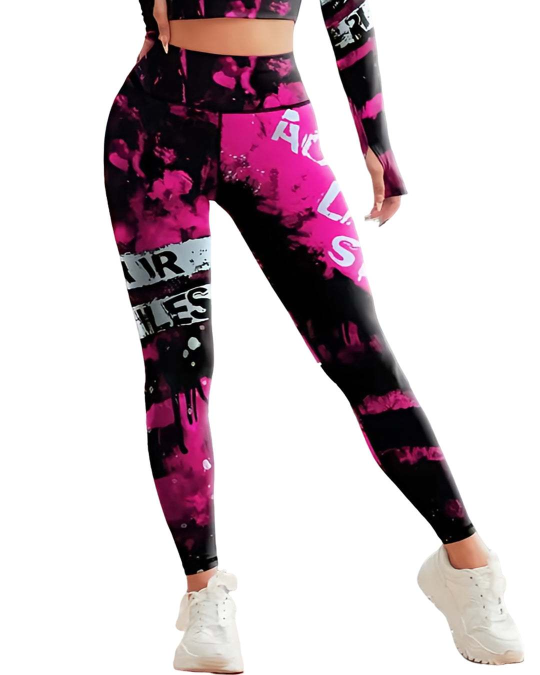 Neon Pulse Leggings - Magenta