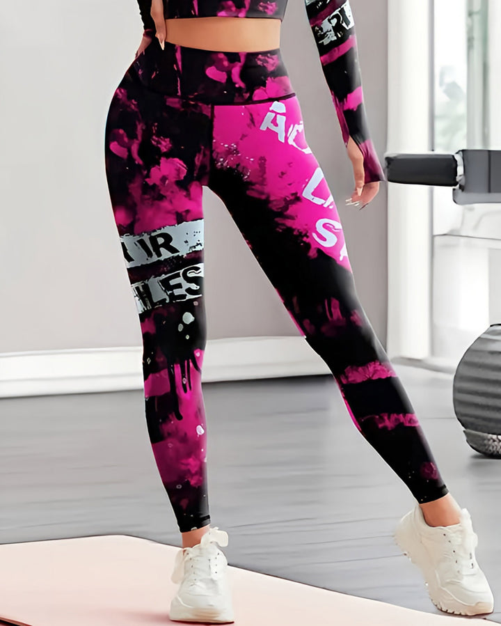 Neon Pulse Leggings - Magenta