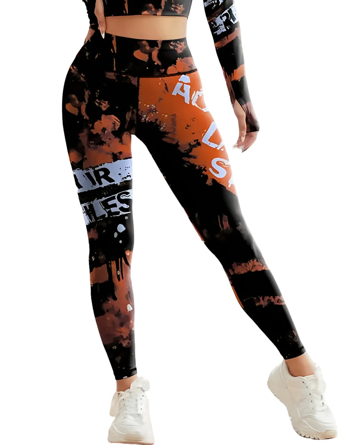 Neon Pulse Leggings - Orange