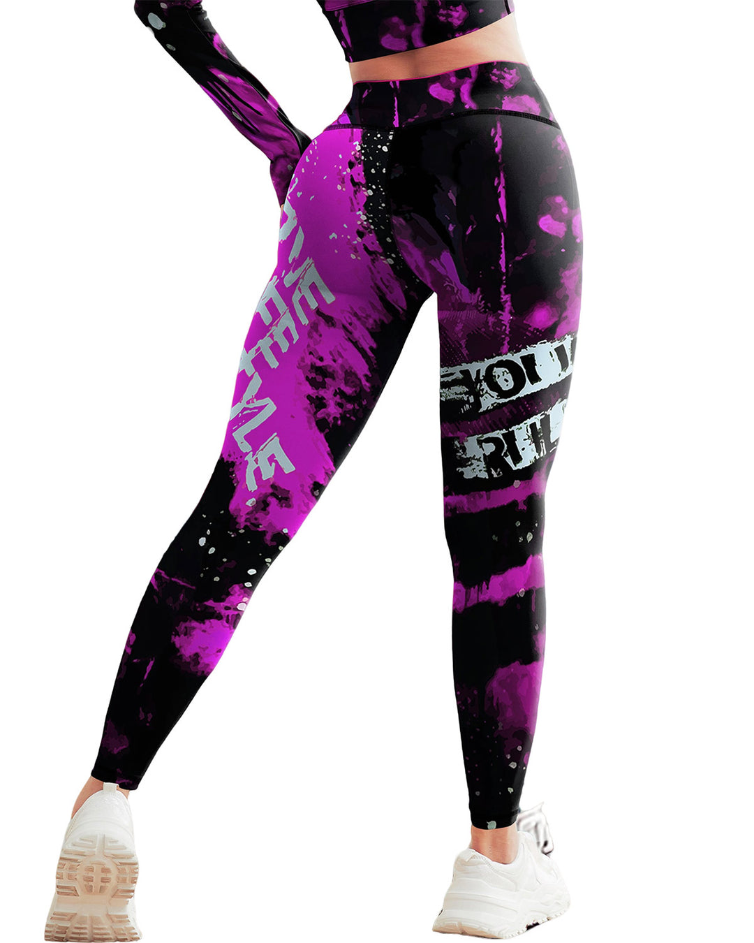 Neon Pulse Leggings - Purple