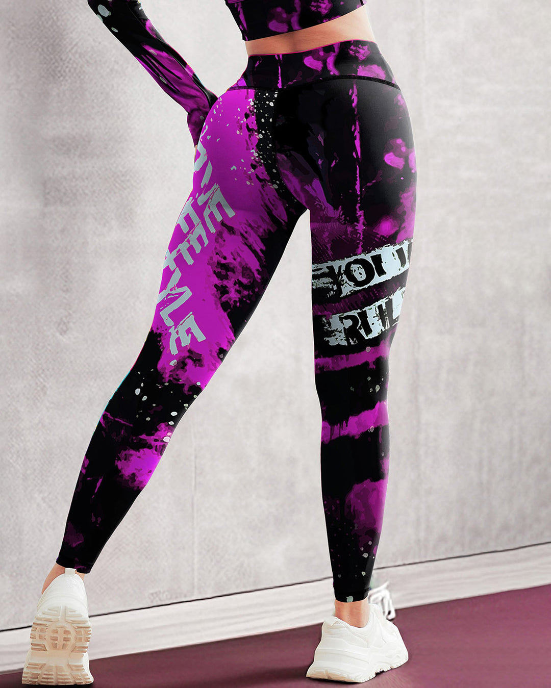 Neon Pulse Leggings - Purple