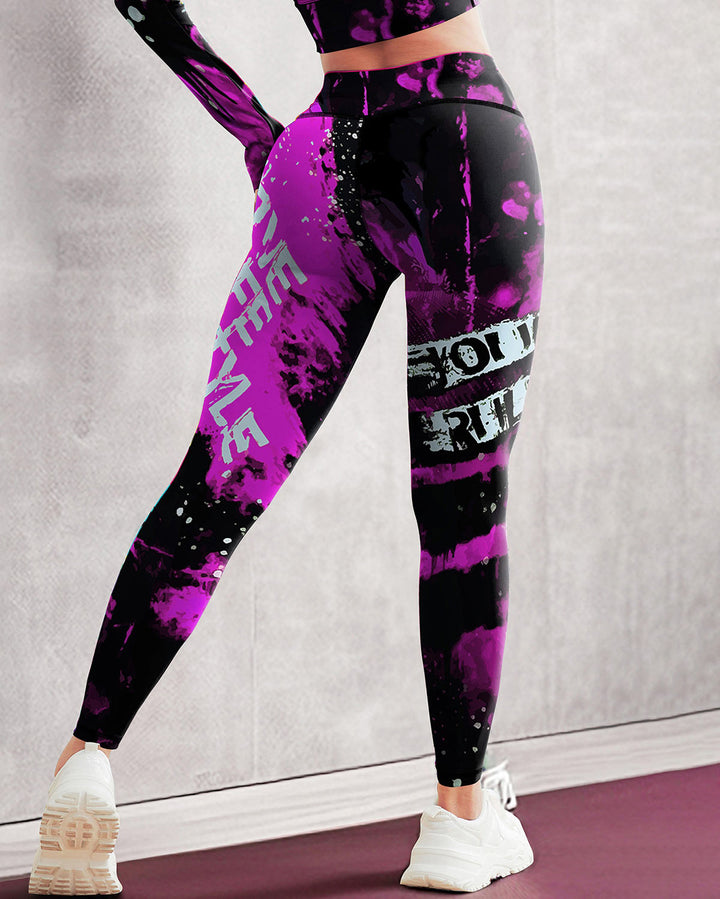 Neon Pulse Leggings - Purple