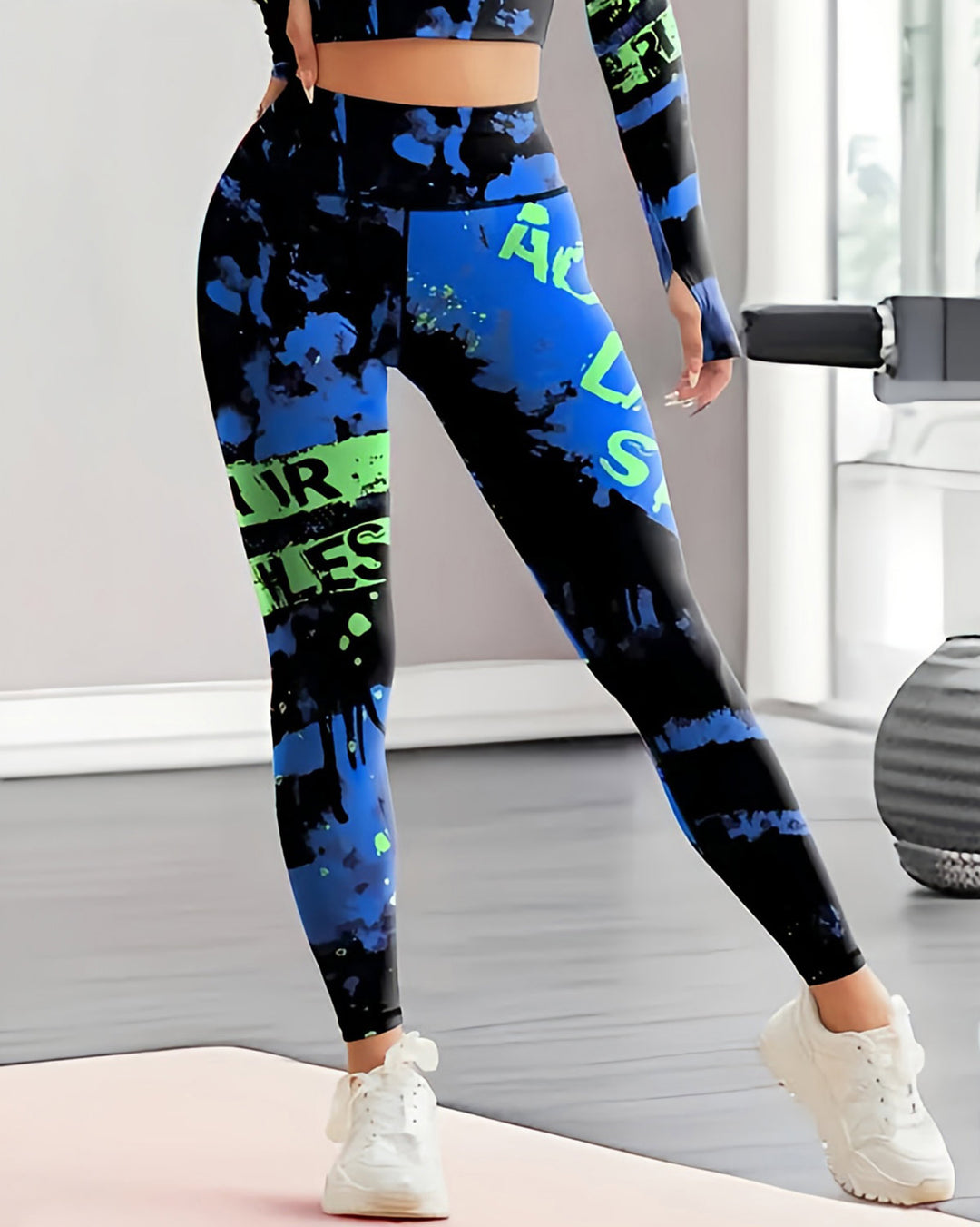 Neon Pulse Leggings - Royal Blue