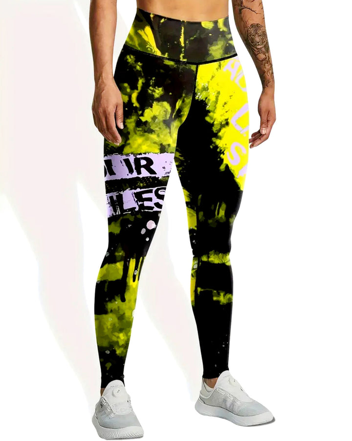 Neon Pulse Leggings - Yellow