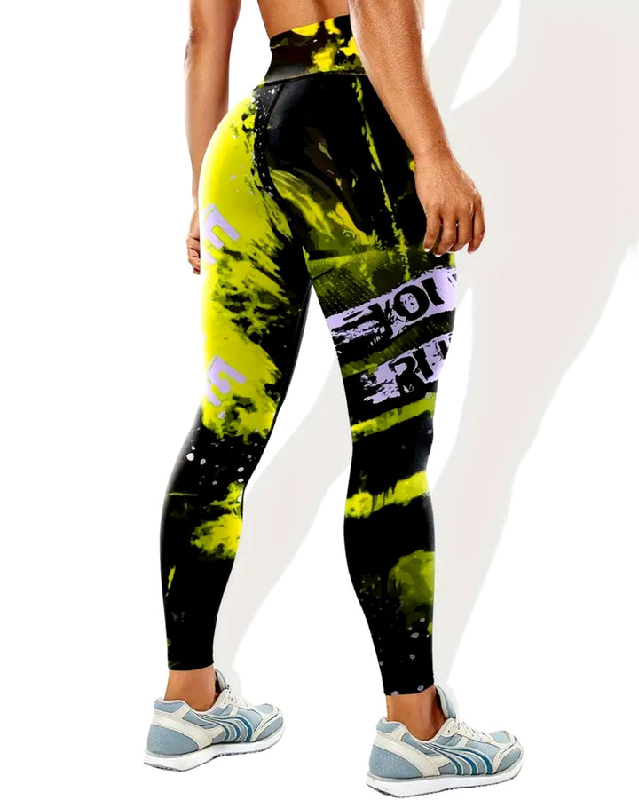 Neon Pulse Leggings - Yellow