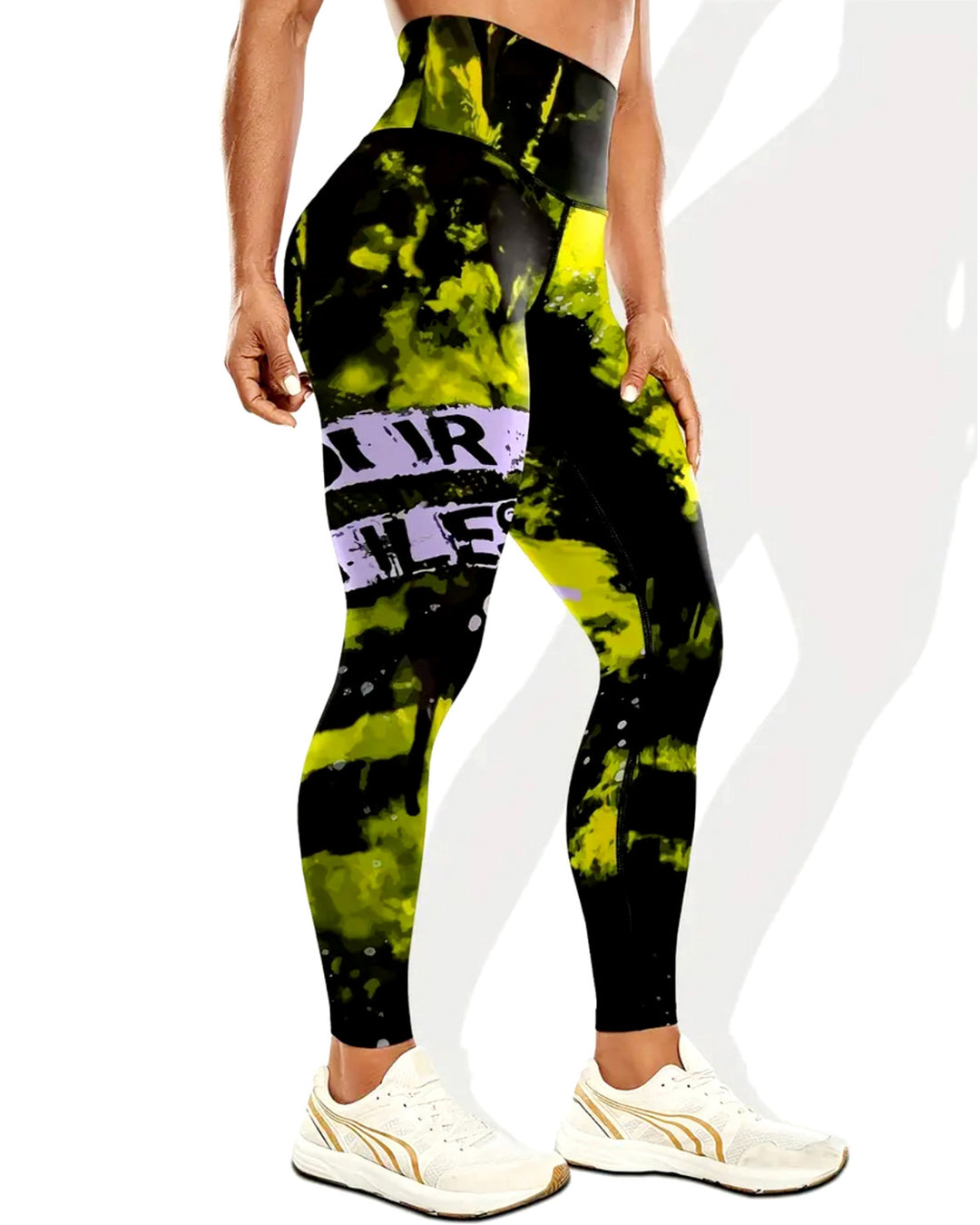 Neon Pulse Leggings - Yellow
