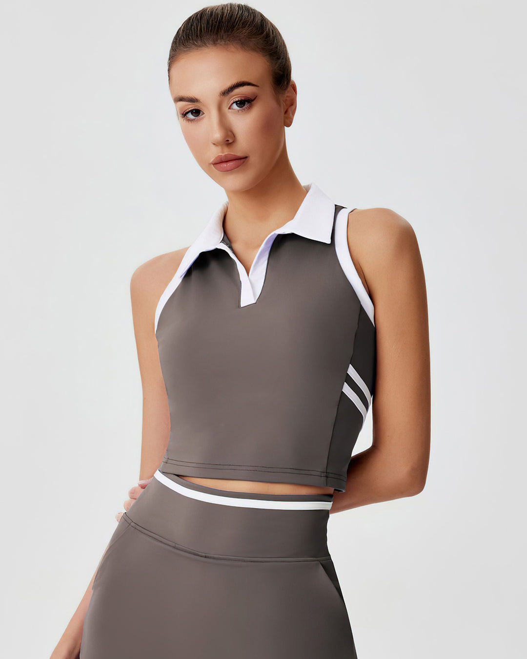 Nereida Crop Top - Brown