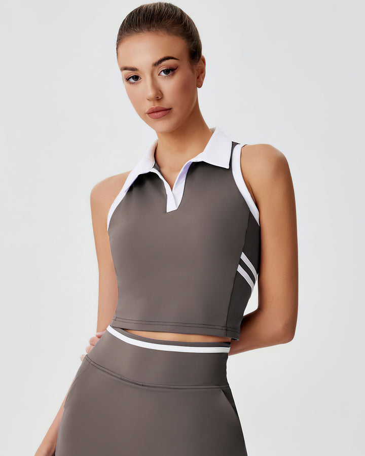 Nereida Crop Top - Brown