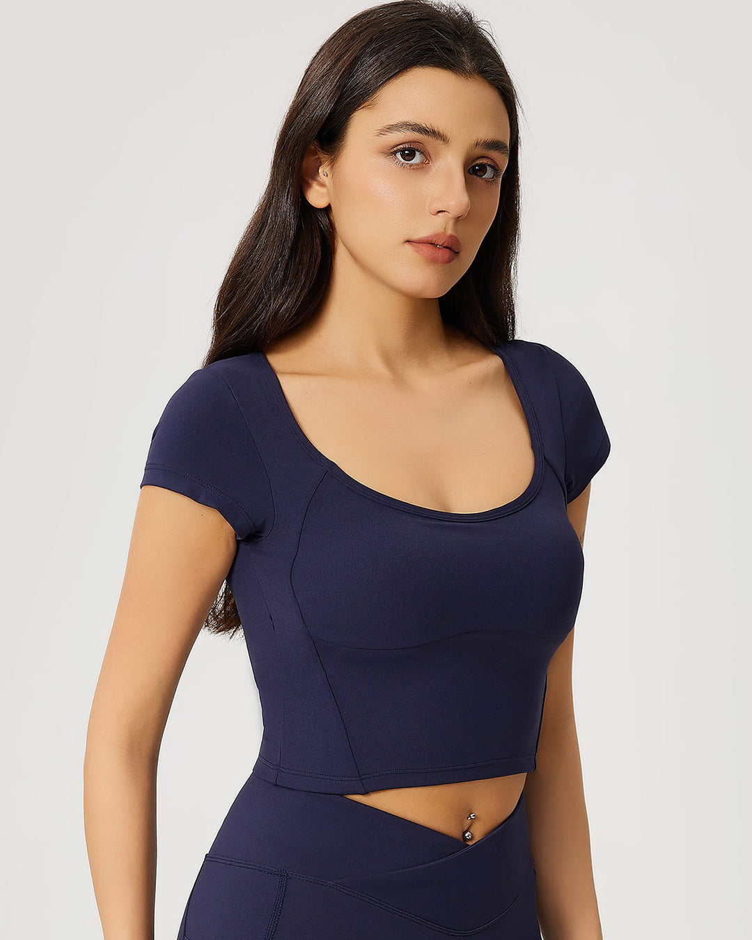 Neriah Crop Top - Navy