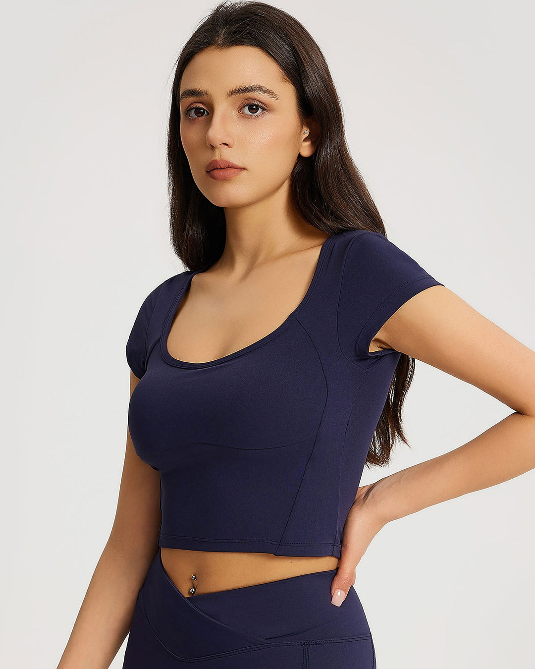 Neriah Crop Top - Navy