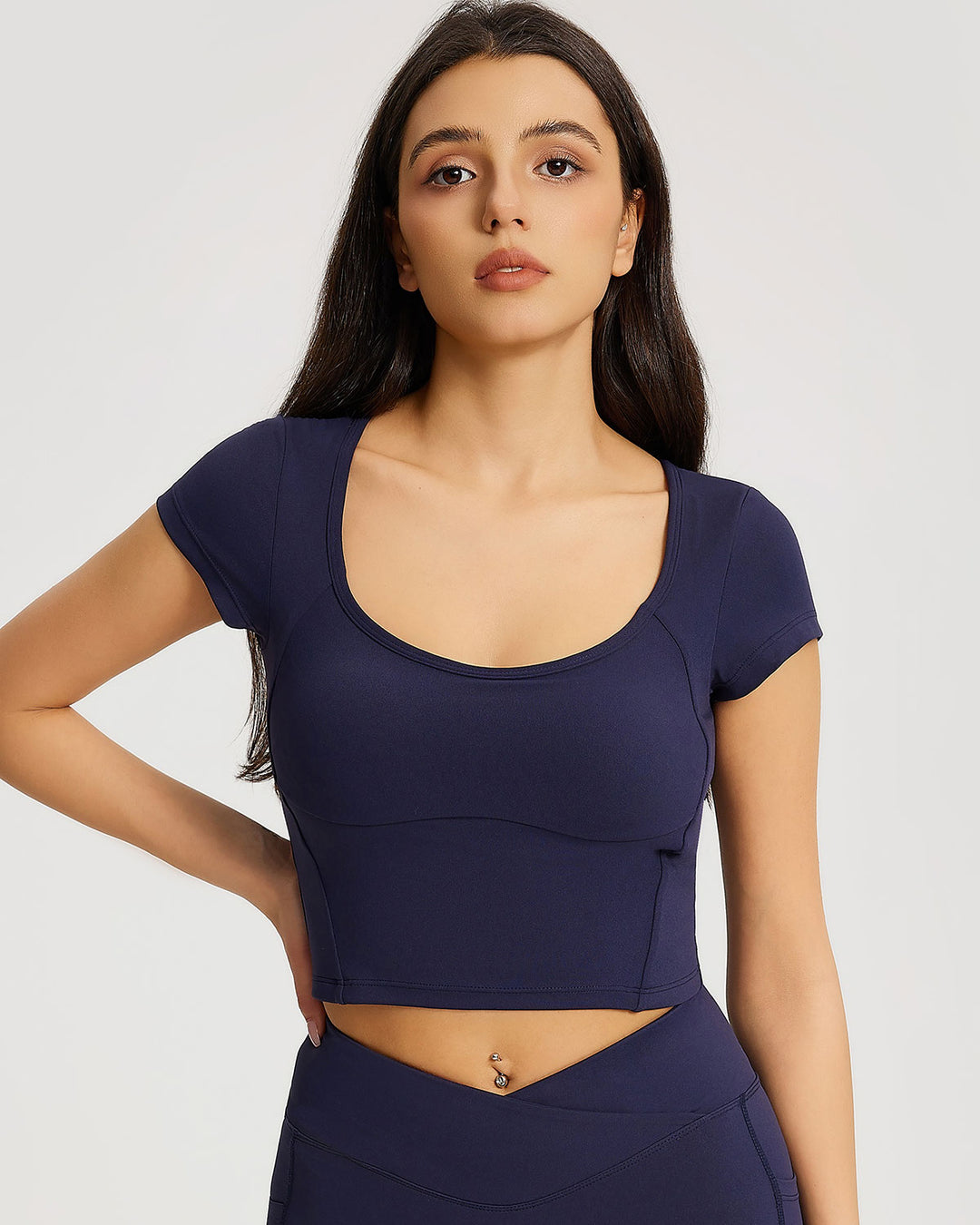 Neriah Crop Top - Navy