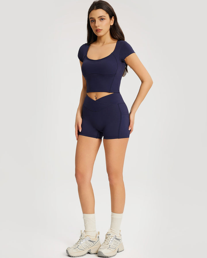 Neriah Crop Top - Navy