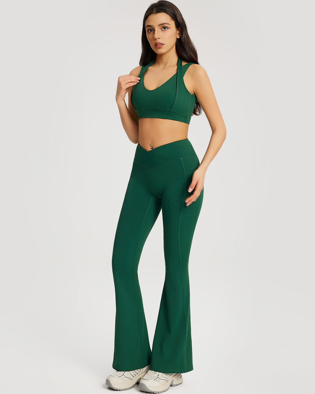 Neriah Flare Leggings - Green