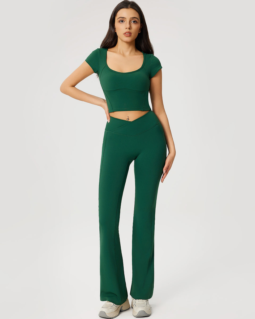 Neriah Flare Leggings - Green