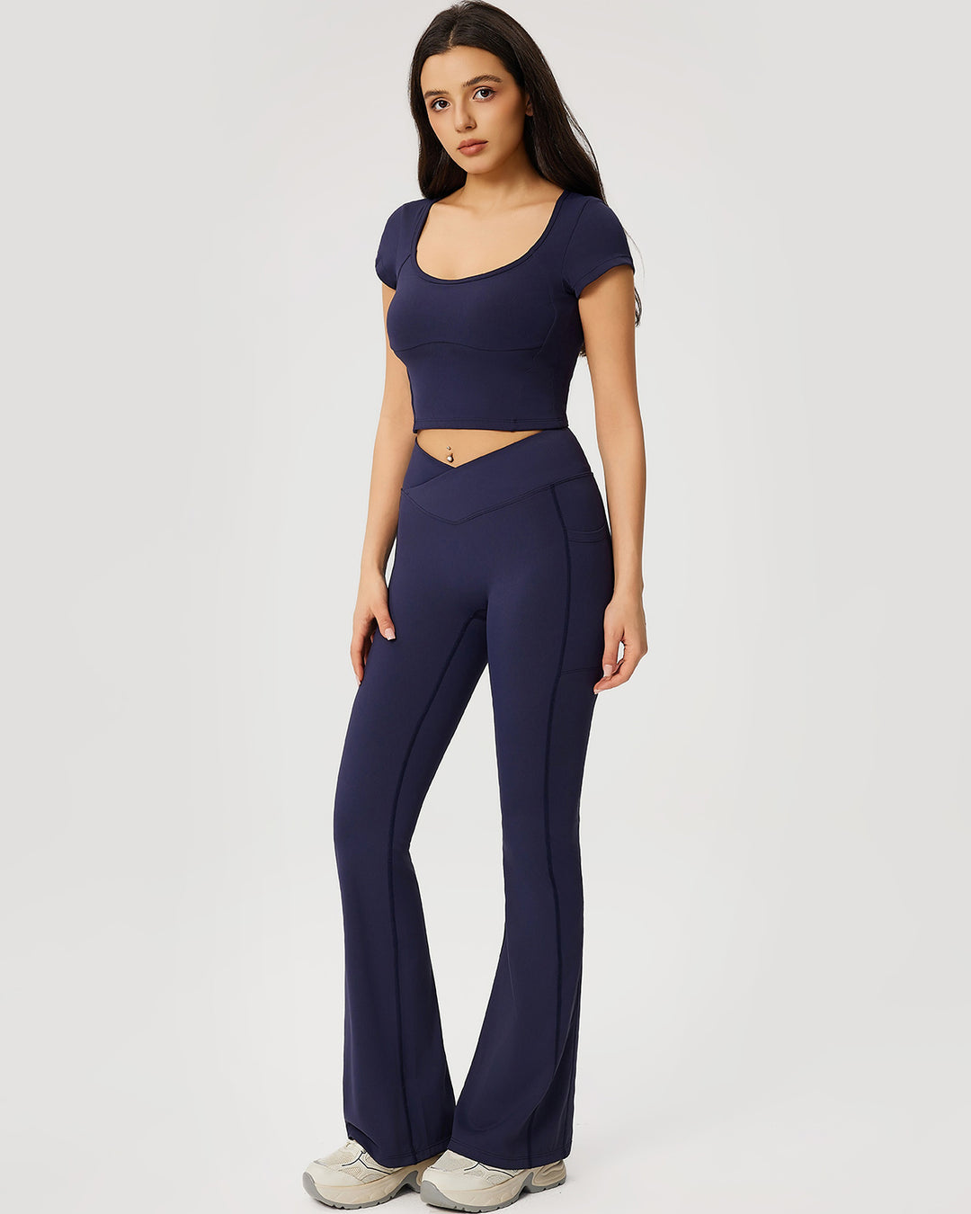 Neriah Flare Leggings - Navy