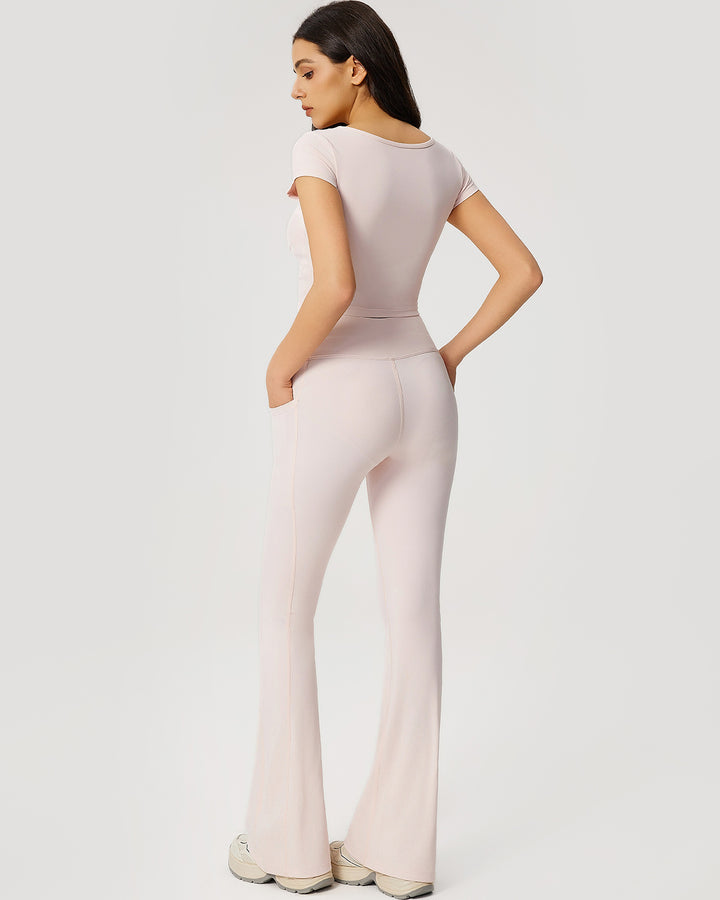 Neriah Flare Leggings - Pink