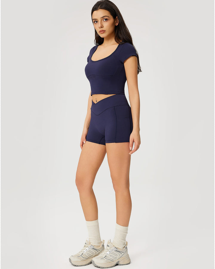 Neriah Pocket Shorts - Navy