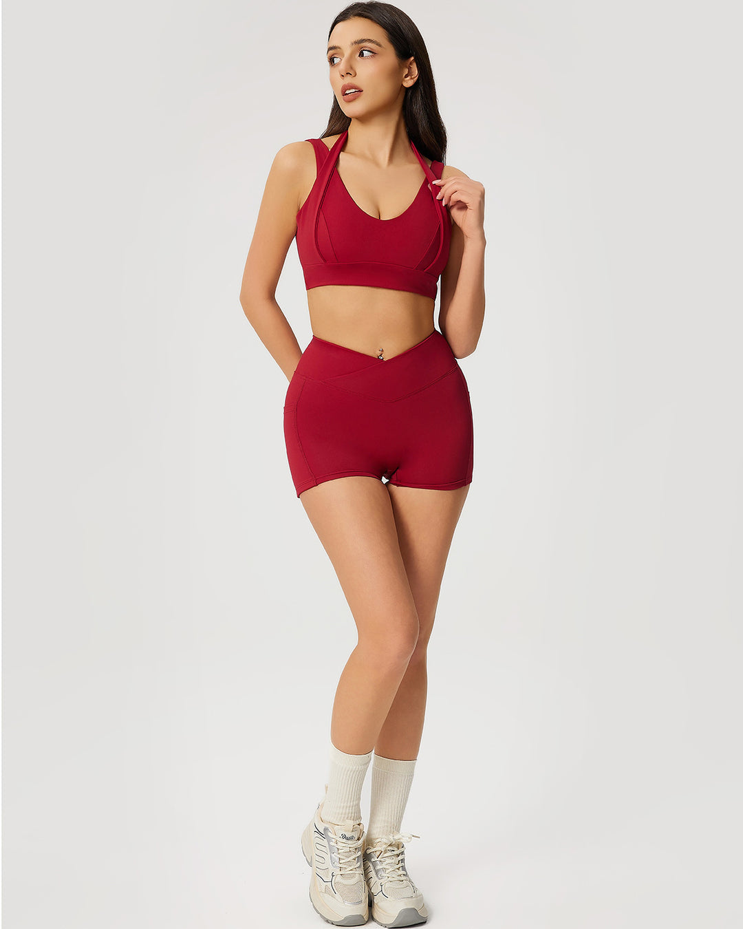 Neriah Pocket Shorts - Red