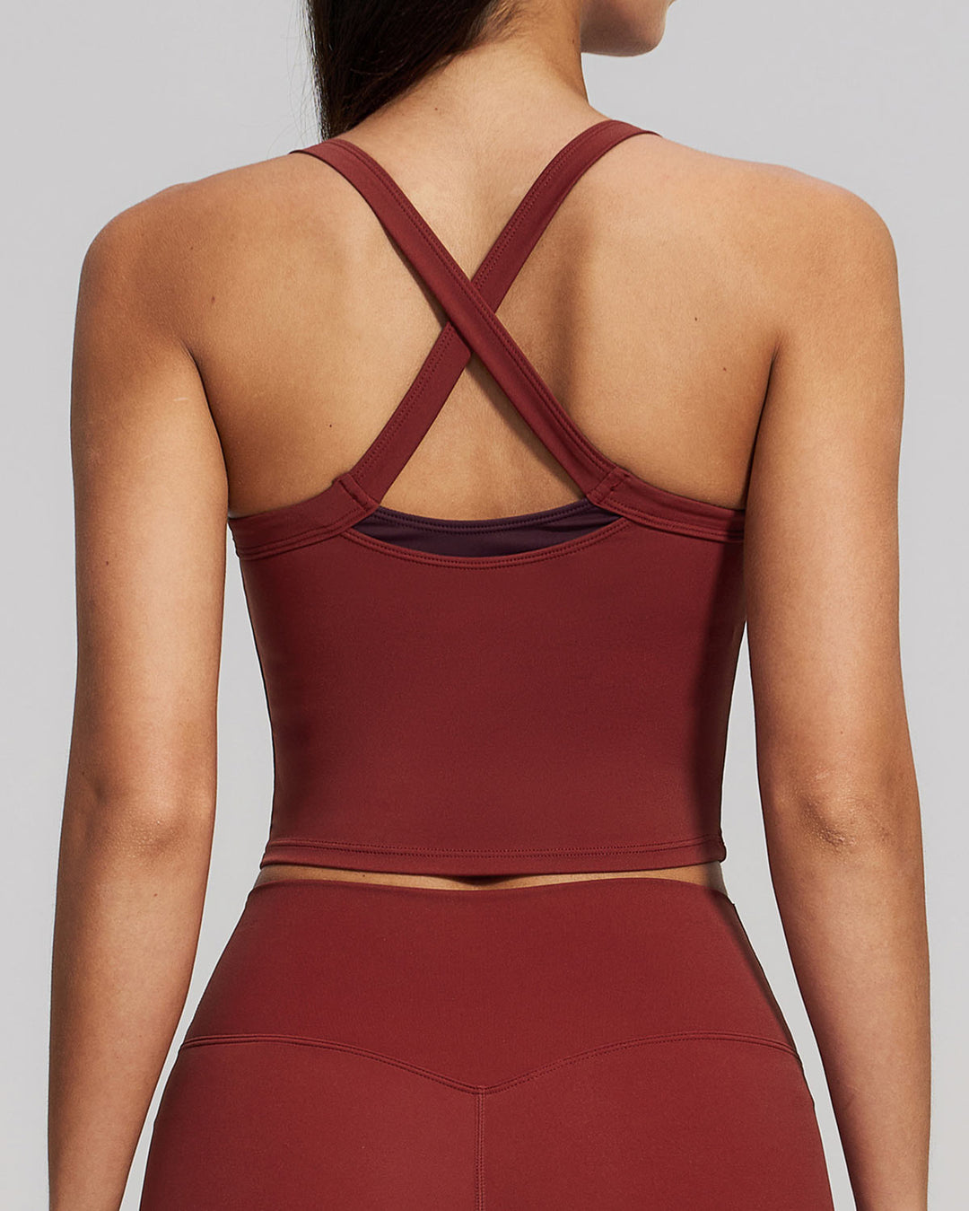 Nixie Crop Top - Brick Red