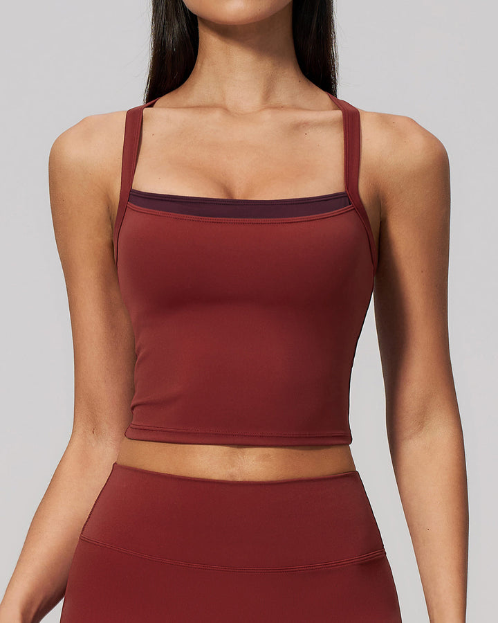 Nixie Crop Top - Brick Red