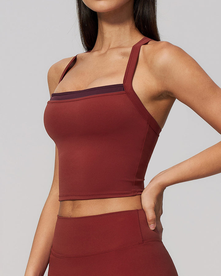 Nixie Crop Top - Brick Red
