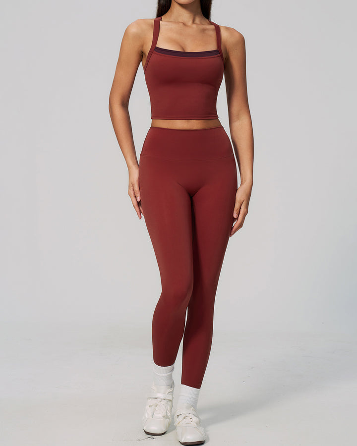 Nixie Crop Top - Brick Red