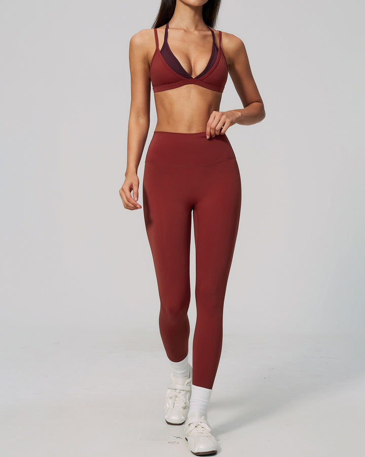 Nixie Seamless Leggings - Brick Red