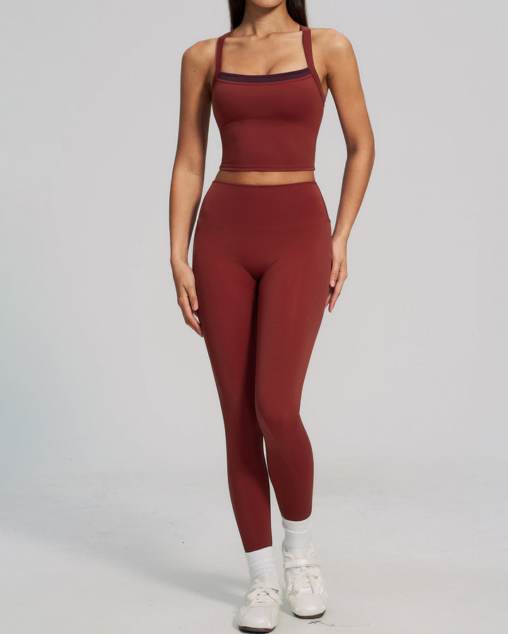 Nixie Seamless Leggings - Brick Red