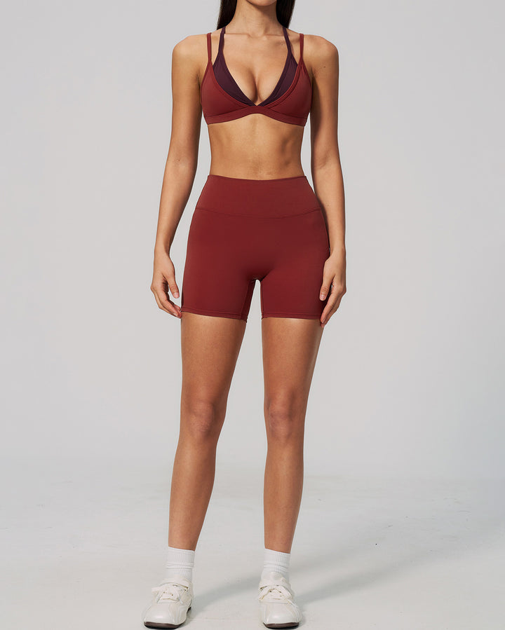 Nixie Seamless Shorts - Brick Red