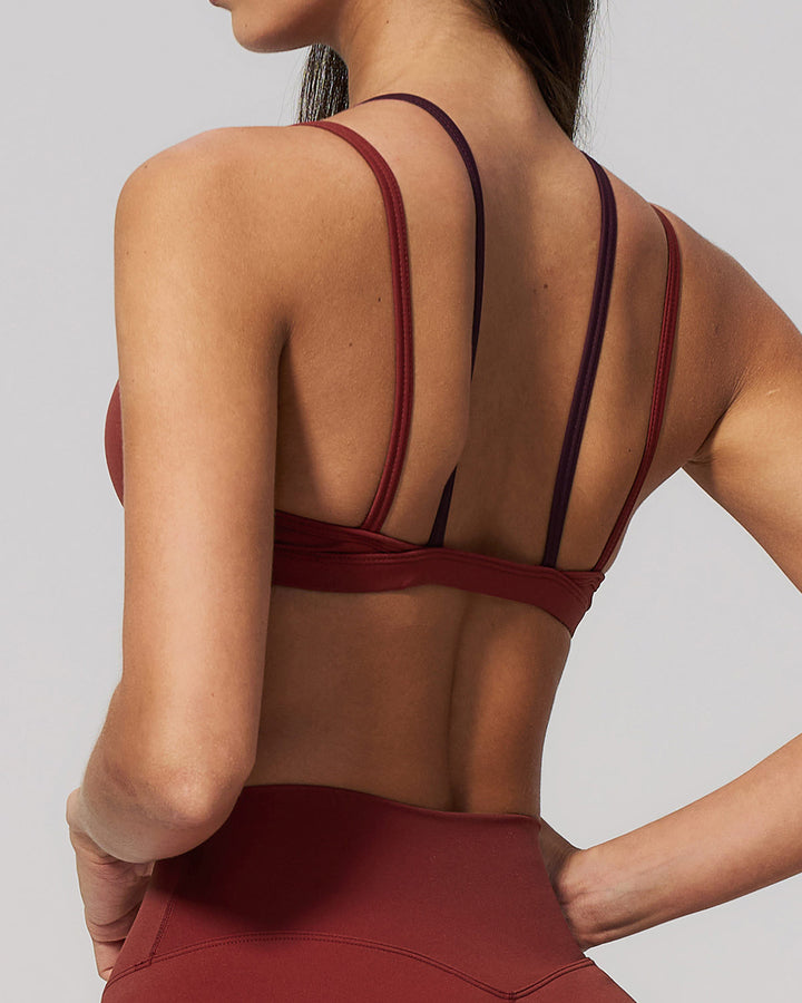 Nixie Sports Bra - Brick Red