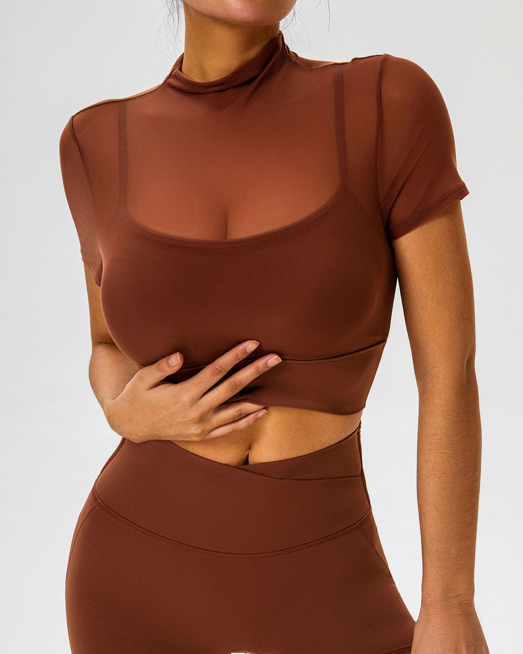 Nola Crop Top - Chestnut