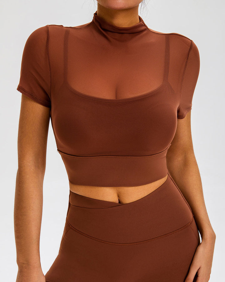 Nola Crop Top - Chestnut