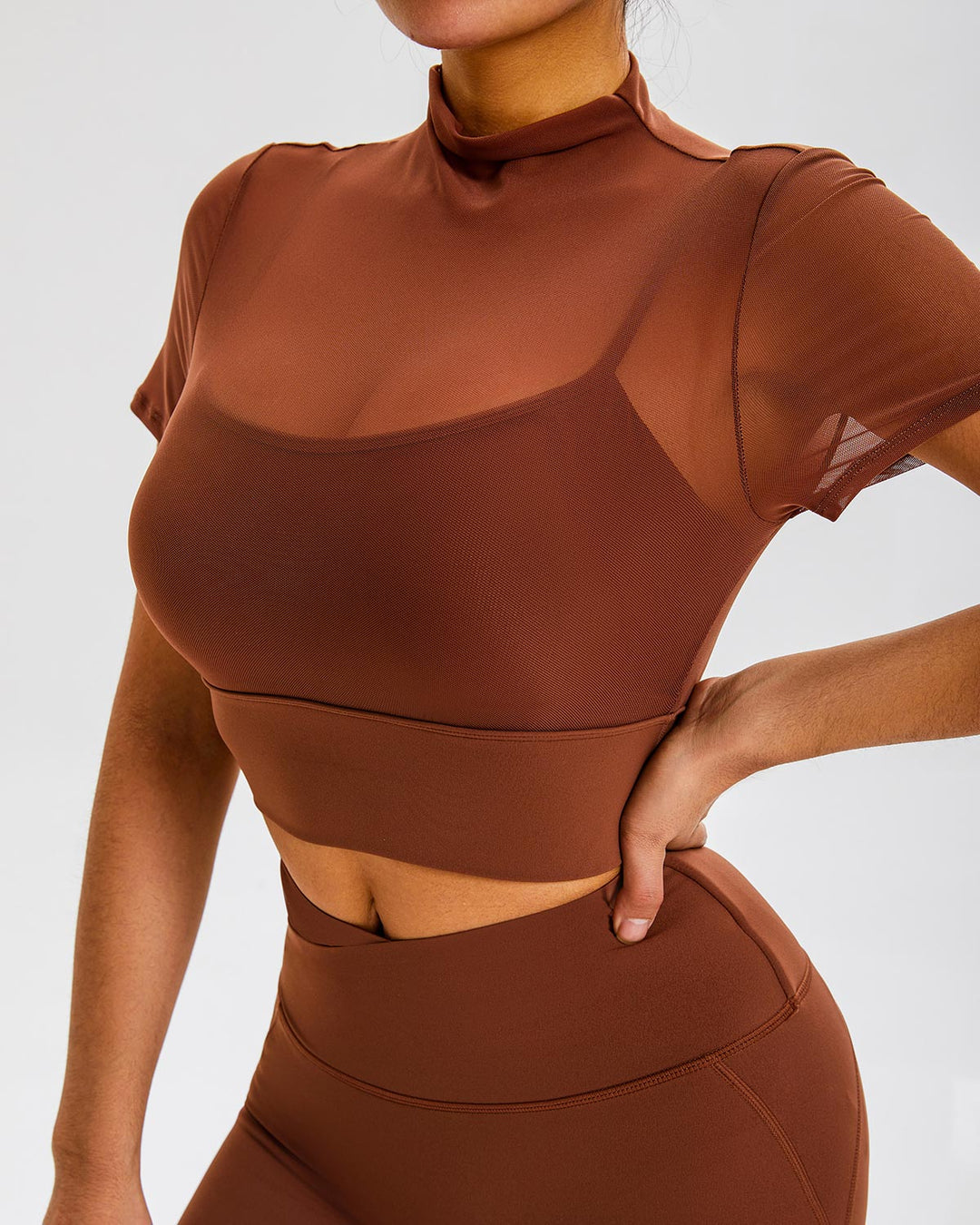 Nola Crop Top - Chestnut
