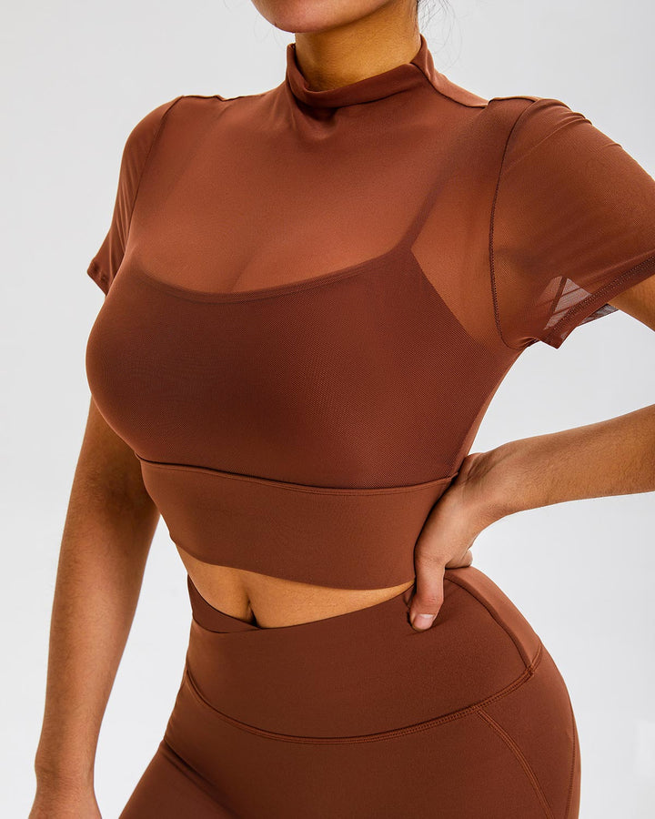 Nola Crop Top - Chestnut